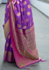 SPRING PURPLE WOVEN BANARASI SILK SAREE (6629462802625)