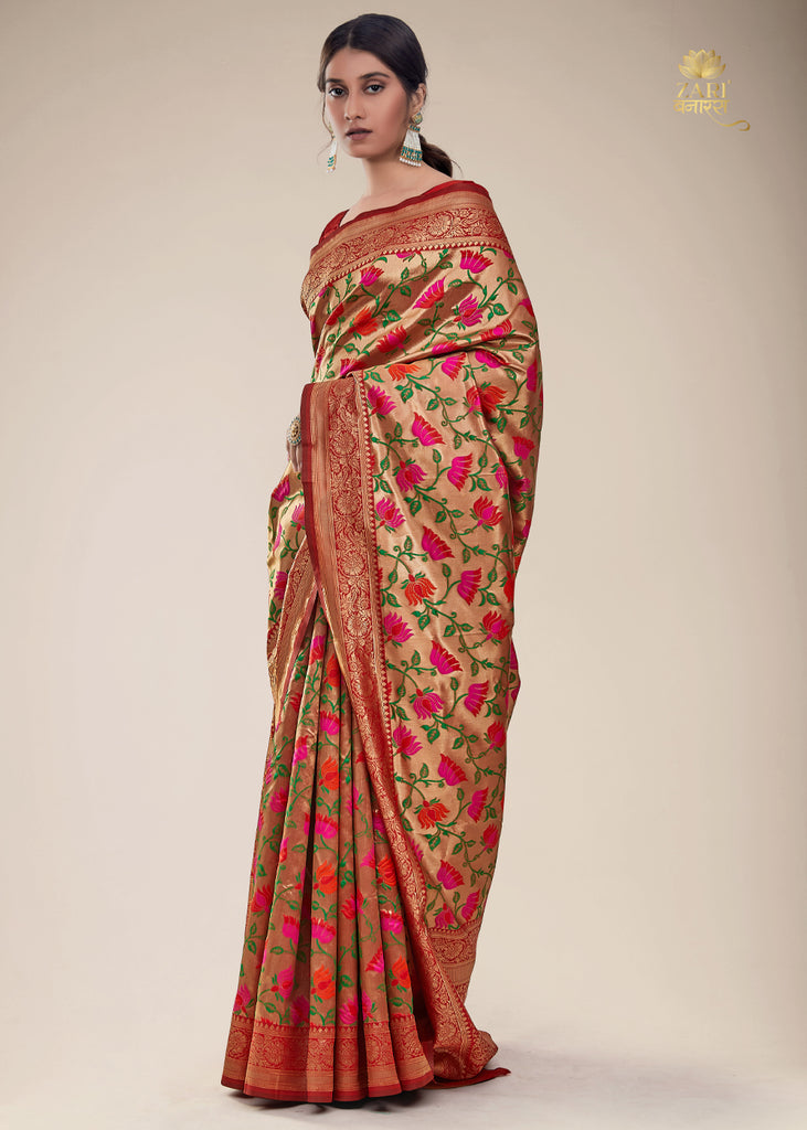 GOLD WOVEN PAITHANI ZARI SAREE (6788519788737)