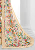 SANDAL BEIGE PRINTED SAREE WITH EMBROIDARY (6885519327425)