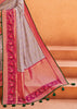 IRISH LIGHT VOILET WOVEN BANARASI SILK SAREE WITH HEAVY EMBROIDARY (6199036313793)