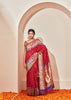 Morbagh : Paithani Saree in the Shades of Red and Golden Festive Border (6894222409921)