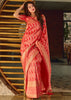 MOCK ORANGE BEAUTIFUL WOVEN BANARASI SILK SAREE (6588844048577)