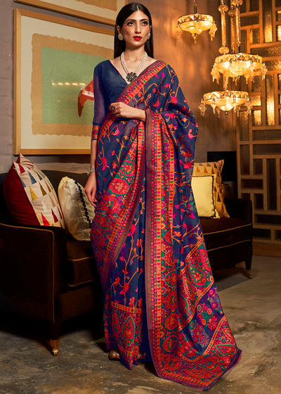 Buy Multicolour Pashmina Saree online-Karagiri