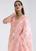 LOTUS PINK WOVEN LINEN SILK SAREE (6757864702145)