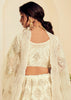 DESIGNER IVORY HEAVY EMBROIDERED STONEWROK LEHENGA WITH CUTWROK DUPATTA (6656325058753)