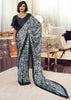 MOONLEES NIGHT BLACK AND WHITE PRINT SAGA SAREE (5975200792769)