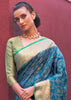 SPANISH BLUE WOVEN PATOLA SAREE (6624281854145)
