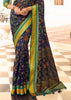 ROYAL BLUE WOVEN PATOLA SILK SAREE (6889776742593)