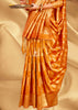 GOLDEN ORANGE WOVEN BANARASI SILK SAREE (6674679398593)