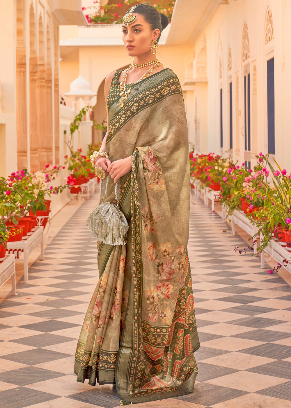 Ivory Printed and Embroidered Saree | Sabyasachi sarees, Indian designer  sarees, Stylish sarees