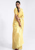 CITRUS YELLOW WOVEN LINEN SILK SAREE (6757876007105)