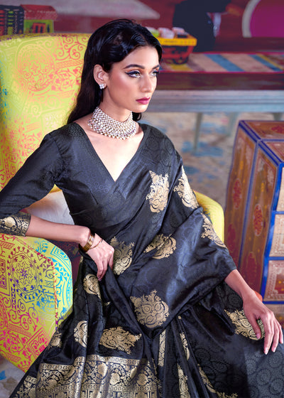 Sari para mujer Art Silk Banarasi Woven Zari Sari | Regalo de boda indio  Diwali Sari y blusa sin costura