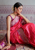 Amaltas: Banarasi Katan Silk Saree in the Shades of Pink and Purple with Intricate Mughal Buta (6894152810689)