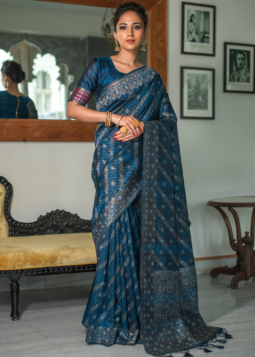Buy prakanchan creation Woven, Self Design Banarasi Pure Silk