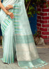 RIVER BLUE BANARASI TUSSAR SILK SAREE (6953403121857)