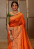 MANGO YELLOW BANARASI LINEN SILK SAREE (6953429729473)