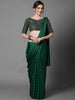 EMERALD GREEN WOVEN SATIN SILK SAREE (6867157680321)