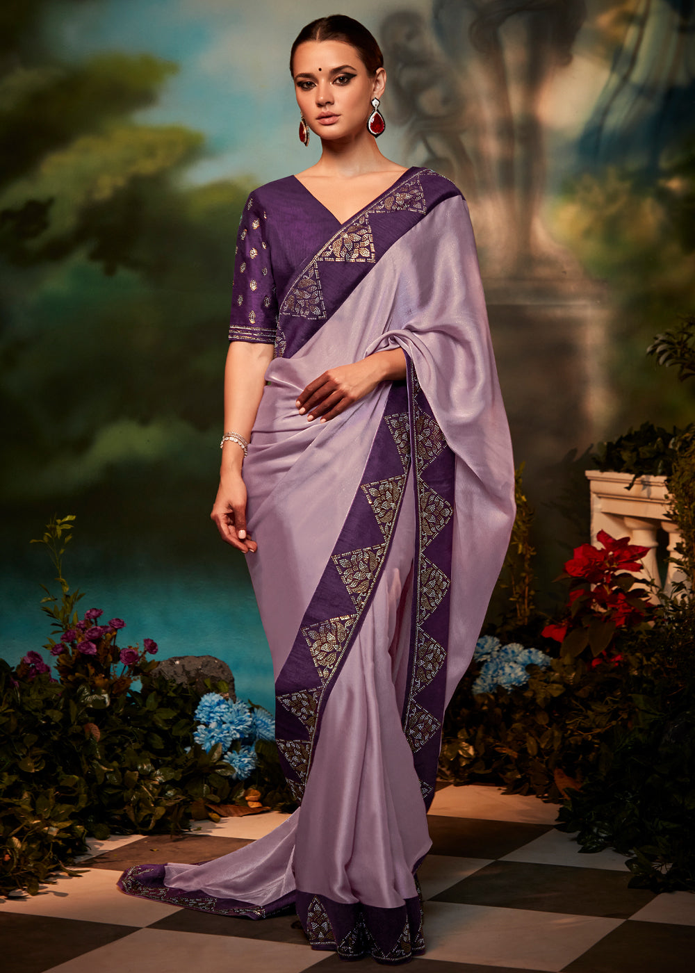 Purple Colour Sarees - Buy Purple Saree online @ Best Prices