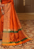 MANGO YELLOW BANARASI LINEN SILK SAREE (6953429729473)