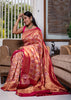 Phalgun : Rangkaat Khaddi Georgette Handloom Banarasi Saree in subtle shades of Pink (7490827157697)