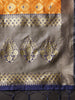 Mustard Festive Silk Woven Saree with Royal Blue Brocade Blouse (6557606707393)
